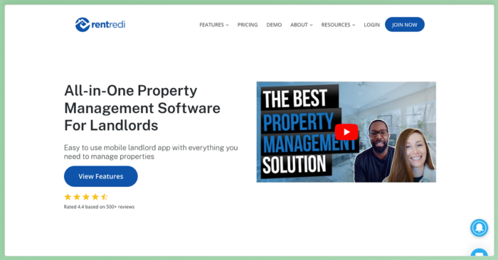 best property management software rentredi